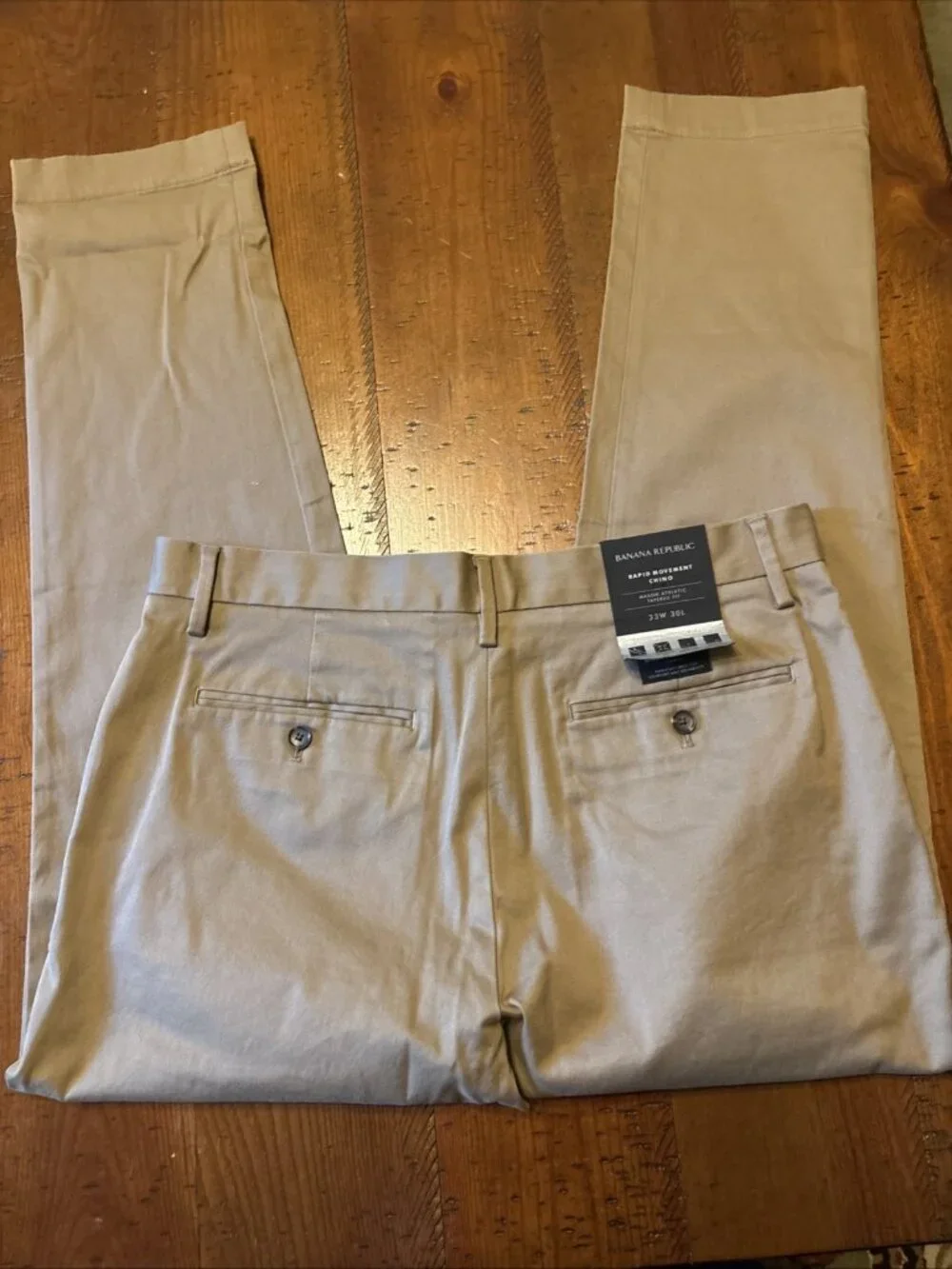 banana republic pants men Mason Athletic Tan Chinos Size 33 X 30 NWT